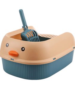 OEM ODM Cat Toilet Extra-Large Size Send Cat Litter Shovel Cartoon Duck Cat Litter Box
